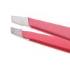 TWEEZERMAN Tweezers Mini Version with Hand-Filled Angled Tip for Eyebrow Plucking, Geranium