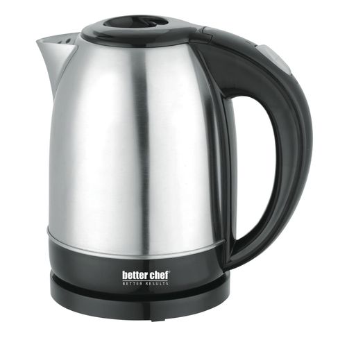 Better Chef Cordless Electric Kettle | 7-Cup | Stainless Steel | 360-deg Swivel Base | Auto Boil-Dry Shut-Off