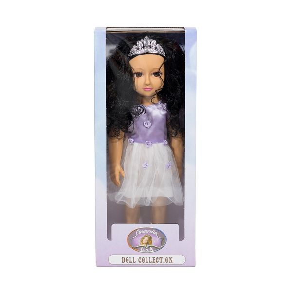 Cinderella USA 18 Inch Girl Doll Brunette. Includes Dress, Shoes and Crown