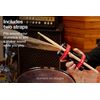 MEINL Percussion Artist Series Shaker & Rubber Strap Set, Medium Black MSS