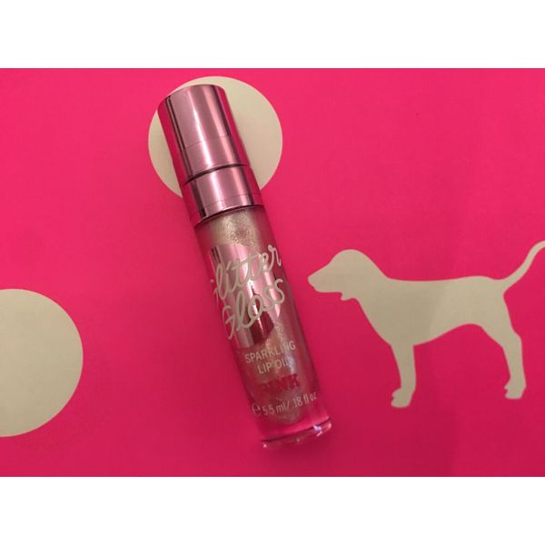 New Victoria's Secret PINK Fruit Punch Glitter Gloss sparkling Lip Oil  5.5 ml