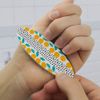 Citrus Dots Pattern Double-Sided Oval Nail File Emery Board Set 4 Pack