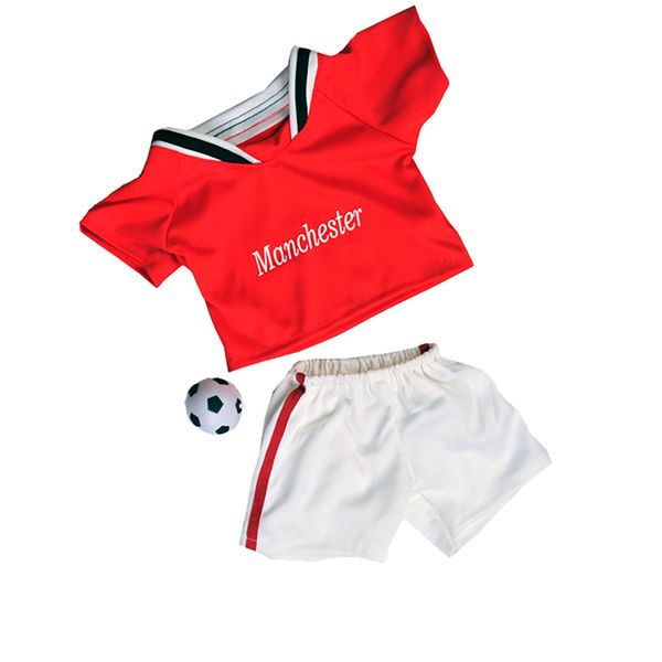 Manchester Soccer Outfit Teddy Bear Outfit (8")