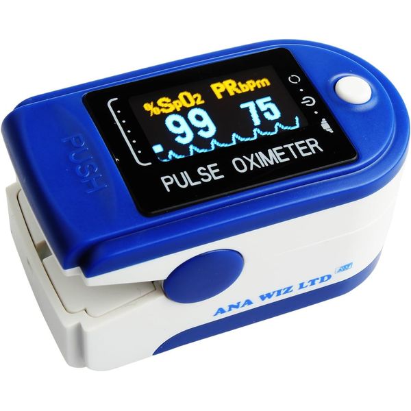 Anapulse Finger Pulse Oximeter | Digital Display | Heart Rate & Oxygen Level Readings | Batteries, Carrycase and Lanyard Included | CE Approved | NHS Supplied (ANP150)