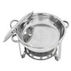2 Pack 5 Quart Stainless Steel Round Chafing Dishes Full Size Buffet Catering