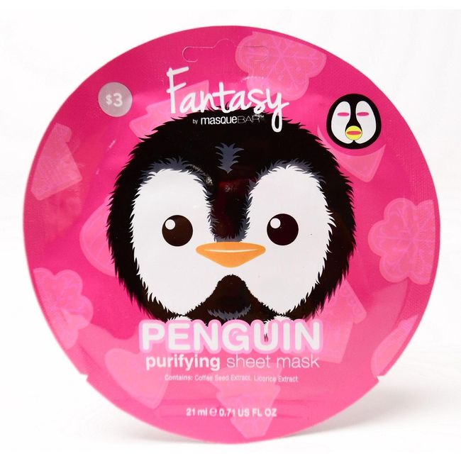 Fantasy by Masque BAR Penguin Purifying Sheet Mask with Licorice Extract - 1ct