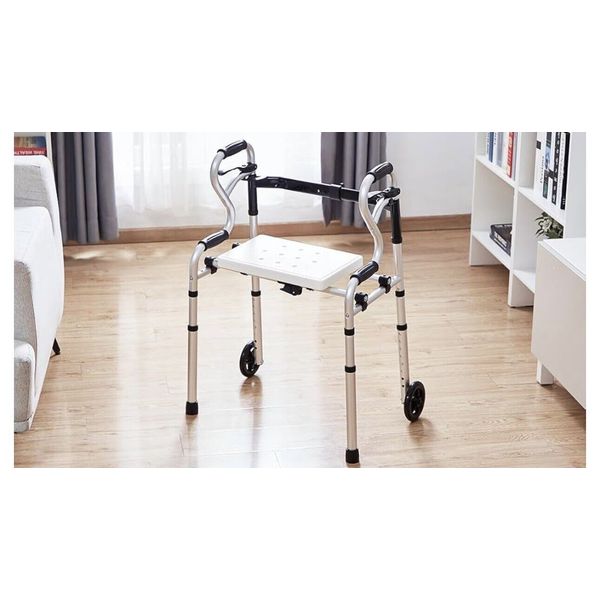 Folding Walker with Seat by Health Line/Width Adjustable Folding Silver Color