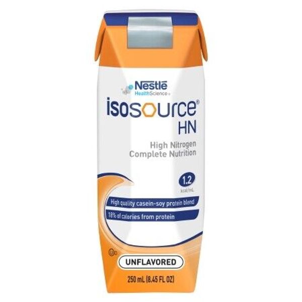 Isosource HN Tube Feeding Formula Unflavored, 1.2 Cal, 250 ml. - Case of 24