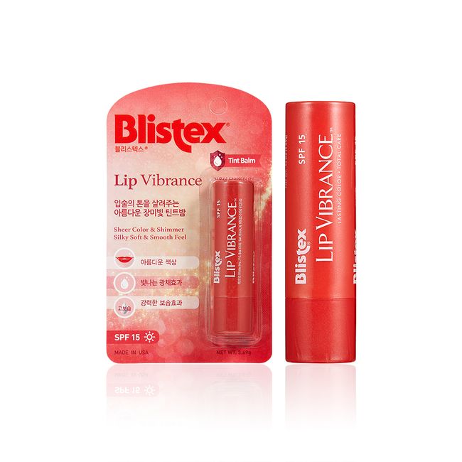 Blistex Lip Vibrance Lip Balm 3.69g, Rose Red, 3pcs