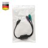 Perixx PERIPRO-401 PS2 to USB Adapter - Keyboard and Mouse with PS2 Interface - KVM Switch Compatible
