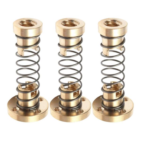 SeonFook 3pcs T8 Anti Backlash Spring Loaded Nuts Load Nuts Gap Nuts 8mm Easy Installation 3D Printer Parts