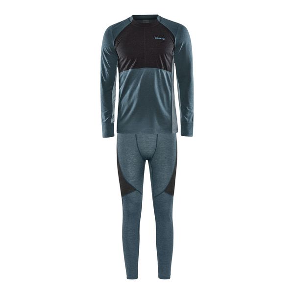 Craft Men's Core Wool Mix M Baselayer Set, -362985 Flow / Granite