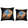 Ice Cream Cone Baseball Glove Sprinkles Drip Throw Pillow