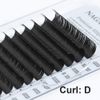 NAGARAKU Flat Lash Eyelash Extensions with 2 Bristles for Eye Volume, Soft Lightweight Natural Finish Thickness 0.15mm /D Curl Length 8mm ~ 12mm Mixed / 12 Rows