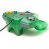 Classic N64 Controller, Retro N64 Wired Gaming Remote Joystick Replacement Controller for N64 System Video Games Console Clear Green