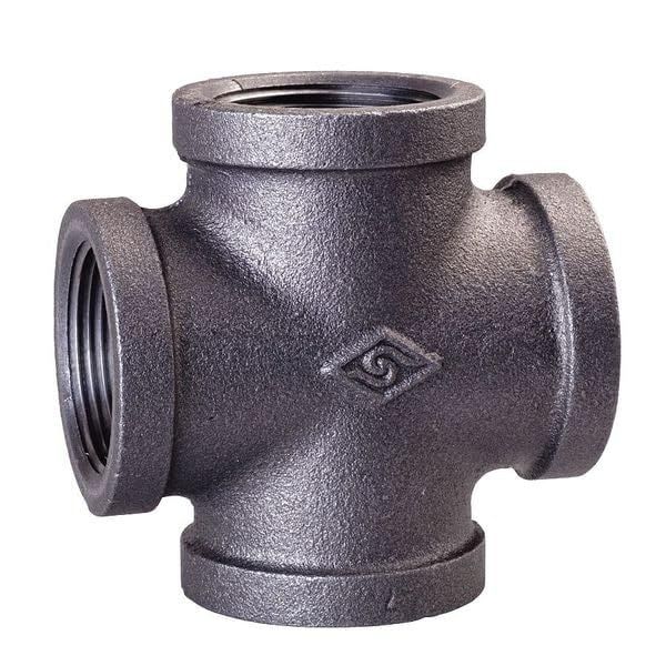 3/4" FNPT Black Malleable Iron Cross