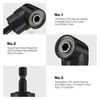 17Pcs Flexible Drill Bit Extension, Include 3Pcs Rotatable Socket Adapter 2Pcs Hex Shank 105° Right Angle Drill Attachment 10 Short Screwdriver Bits 90° Angled Bits and Bendable Drill Bit Extension