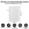 PHOGARY 10 Pack Microfiber Body Wash Mitts, Soft Face Mitten, Bath Spa Cloth, Reusable Makeup Remover Mitt Gloves, European Style Wash Cloth,6×8inch, White and Grey