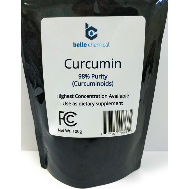 98% Pure Curcumin Powder (98% Curcuminoids) (100 Grams)