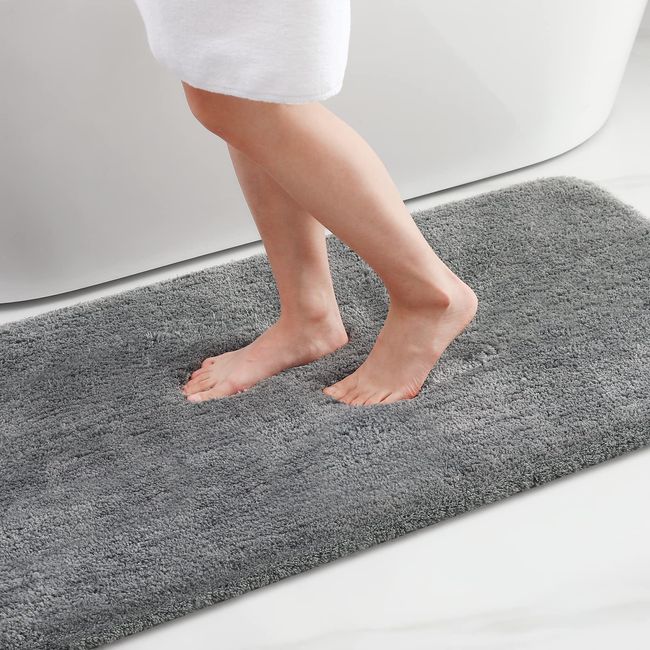 Olanly Absorbent Bath Mat Bathroom Rug Shower Pad Non-Slip