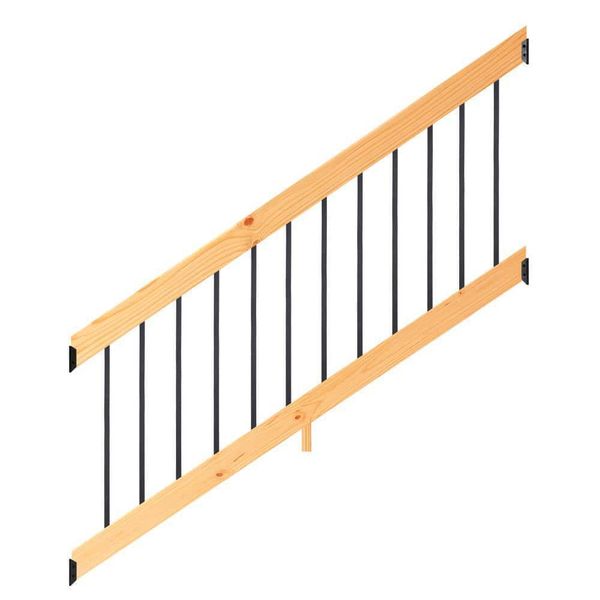 ProWood Deck Railing Systems 6' Cedar-Tone Yellow Pine Stair Rail Kit W/Aluminum