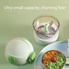Hand Pull String Garlic Mincer, Multifunctional Manual Food Processor for Home (Light Green)