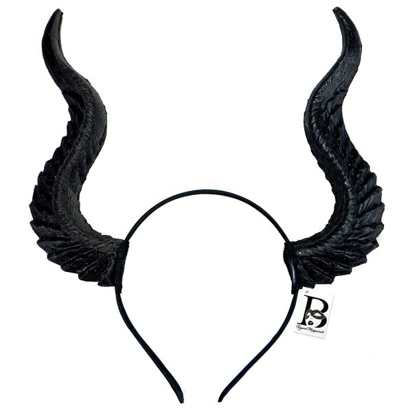 BEYOND MASQUERADE B Black Dragon Horns Maleficent Horns Headband Devil Animal Antler Women Halloween Costume Headdress Headpiece Maleficent Headband