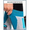 Occulto 2 x pairs women's hiking socks, trekking socks, outdoor socks, functional socks with padded sole sizes, blue, 35-38