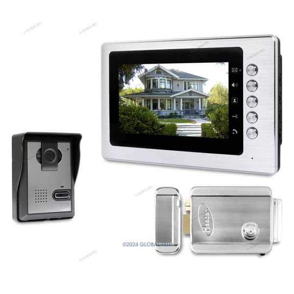 7inch Video Door Intercom System with Intra-monitor Audio Intercom for Apartment