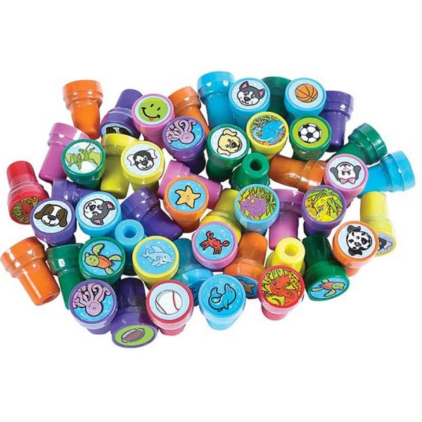 Rhode Island Novelty Assorted Stampers - 50 Pc Kids Stamp Assortment
