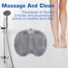 Shower Foot Scrubber Mat Back Washer Back Exfoliating Bath Wash Pad Wall Mounted Slip Suction Cups Foot Scrubber for Use in Shower Cups Foot Cleaner for Men and Women