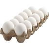 Egg, H: 6 cm, white, Plastic, 12pcs
