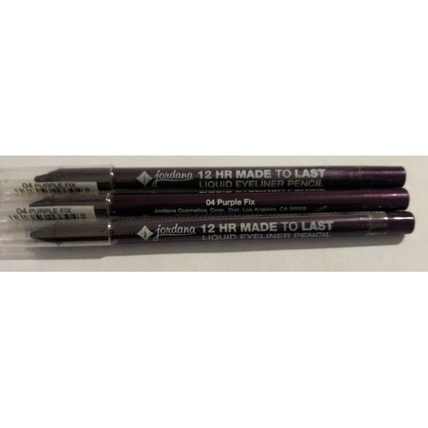 Jordana Liquid Eyeliner Pencil, 04 Purple Fix, lot of 3
