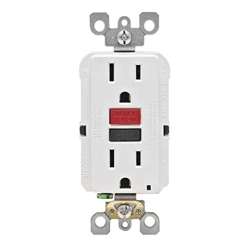 Leviton R72-GFNT1-0RW 15 Amp White SmartlockPro Self-Test GFCI