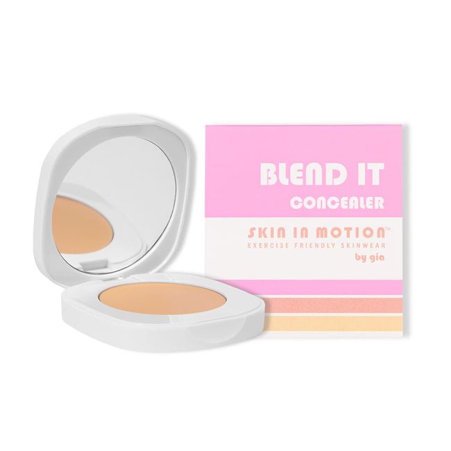 Skin in Motion | Blend It Sweatproof & Waterproof Cream Concealer, Exercise Friendly Makeup - Buildable Coverage Concealer, Menopausal Makeup | Shade 1.0, Light