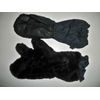 Dark Blue Military Issue Fur Lined Mittens With Trigger Finger (Medium)