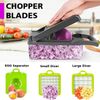 Multifunctional Vegetable Slicer with Accessories, Sharp Blades for Fruits and Vegetables