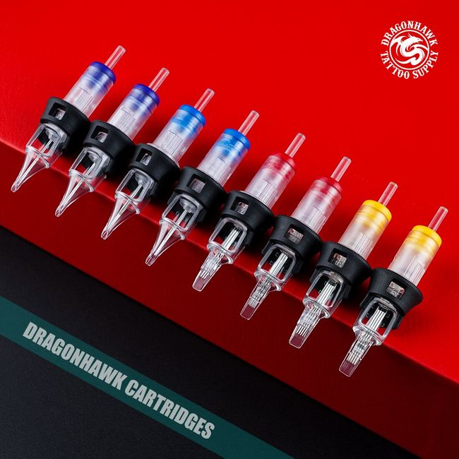 Dragonhawk Tattoo Needle Cartridge Rl Disposable Sterilized Safety With  Silicone Case For Permanent Makeup - Tattoo Needles - AliExpress