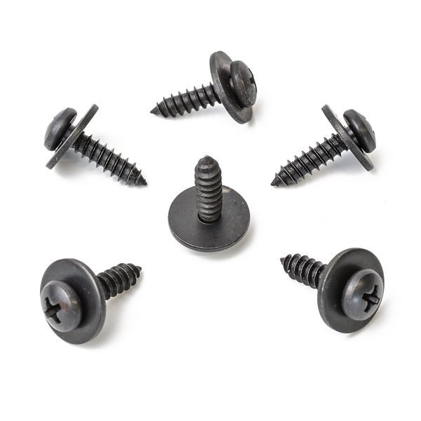 10x Metal Combination Screw Phillips Black | Universal