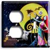 NIGHTMARE BEFORE CHRISTMAS JACK AND SALLY 2 GANG COMBO LIGHT SWITCH PLATE DECOR