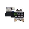 U.S. Solid 4V210-08 6 Pneumatic Solenoid Valves 2 Position 5 Way Manifold Base, DC 24V