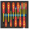 Draper 63379 VDE Screwdriver 11 Piece Set in 1/2 Eva Insert Tray , Blue