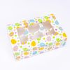 evelay Easter Cupcake Boxes 6 Hole Muffin Treat Box With Window & Insert Multi Pack