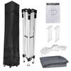 10 x 10FT Pop Up Height Adjustable Canopy Tent Folding Canopy w/Ropes Stake Grey