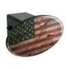 GRAPHICS & MORE Rustic American USA Flag Distressed Oval Tow Trailer Hitch Cover Plug Insert