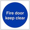 V Safety Fire Door & Mandatory- Fire Door Keep Clear - 100 X 100mm