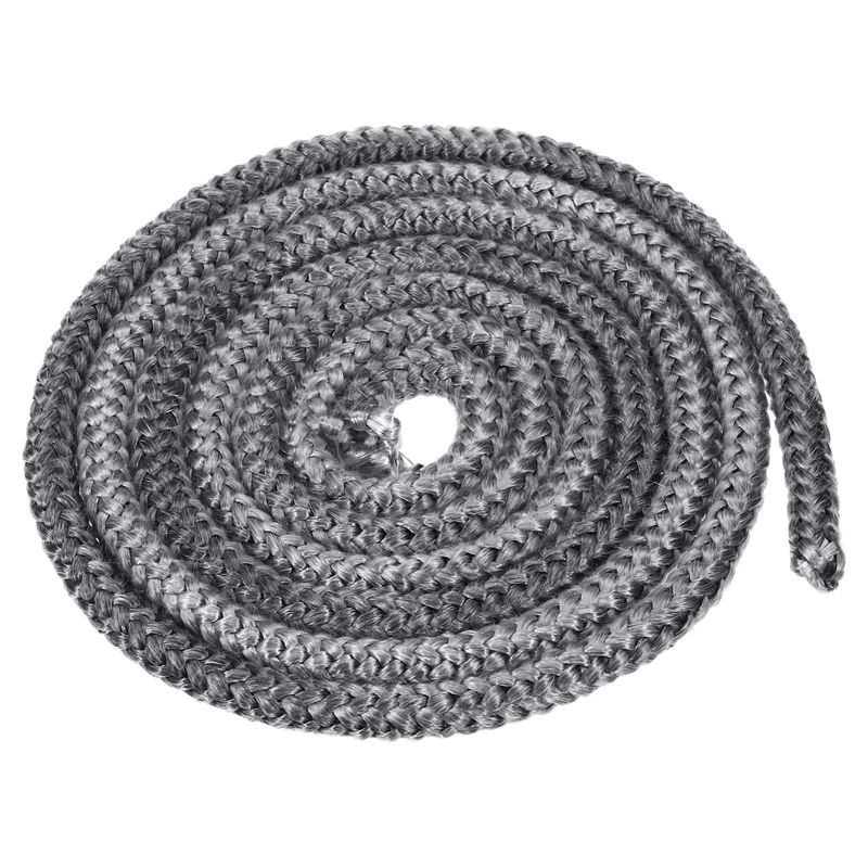 Corda per Sportello Stufa Pellet Forno Caldaia, Fibra di Vetro Corda Ignifuga per Stufa, Guarnizione per Porta Stufa, Guarnizione Stufa a Legna, per Sportello Stufa Pellet Forno, Nero, 6MM*3M