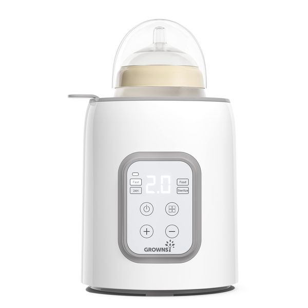 Bottle Warmer 8-in-1 Fast Baby Milk Warmer and Steriliser with LCD/Timer, Warms Evenly, Food Warmer&Defrost BPA-Free Warmer Display Accurate Temperature Control for Breastmilk