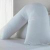 GB TEXTILE V Shaped Pillow Extra Cushioning Support For Head, Neck & Back