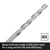 Original Einhell M-CASE 39-piece impact-resistant accessory set (25 mm bits, metal drill bits, wood drill bits, stone drill bits, 60 mm bit holder, socket spanner, countersink incl. storage box)